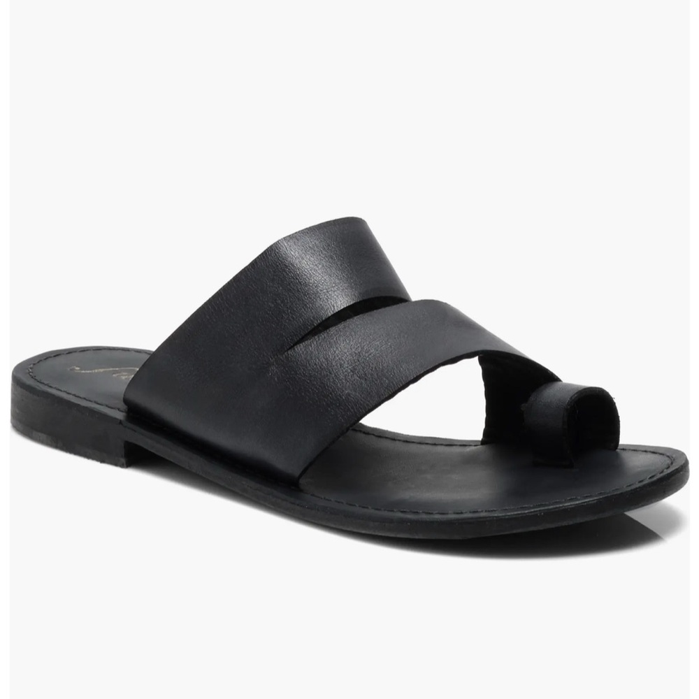 Free People Black Leather Sandals